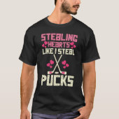 Sporen als ik Steal Pucks Hockey 1 T-shirt (Voorkant)
