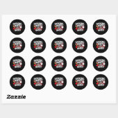 Sporen als ik stoombasen, Softball Baseb Ronde Sticker (Vel)