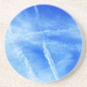 sporen in de lucht zandsteen onderzetter