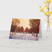 Sporen in de sneeuw kaart (Gele Bloem)