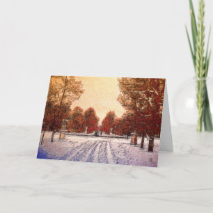 Sporen in de sneeuw kaart