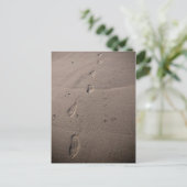 Sporen in de zandstranden briefkaart (Staand voorkant)