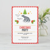 Sporen in het Sneeuwkerstfeest Kaart (Staand voorkant)