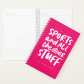 Sporen koele roze en witte familie planner (Display)