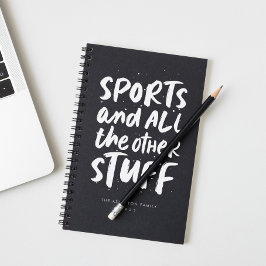 Sporen koele zwart-witfamilie planner