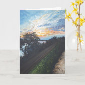 Sporen langs het Wenskaart van de Rivier Kaart (Gele Bloem)