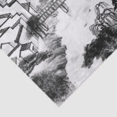 Sporen van hedendaagse houtskool tissuepapier (Detail)