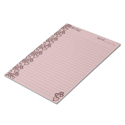 Sporen van liefde notitieblok (Schuin)