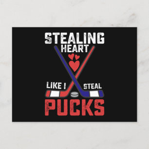 Sporend hart zoals ik Steal Pucks Hockey Valentijn Briefkaart
