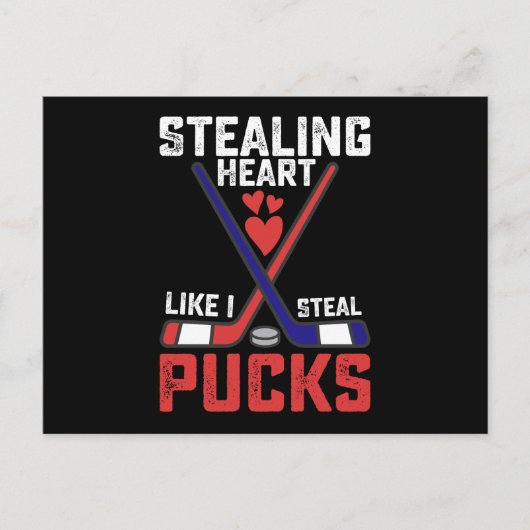 Sporend hart zoals ik Steal Pucks Hockey Valentijn Briefkaart (Voorkant)