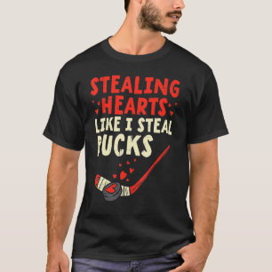 Sporend hart zoals ik Steal Pucks Valentijnsdag H T-shirt