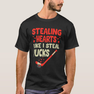 Sporend hart zoals ik Steal Pucks Valentijnsdag H T-shirt