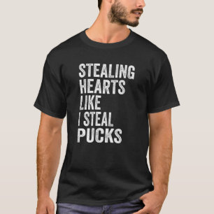 Sporend hart zoals ik Steal Pucks Valentijnsdag H T-shirt