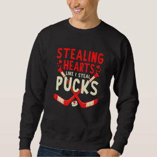 Sporend hart zoals ik Steal Pucks Valentijnsdag H Trui