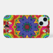 Spores Kaleidoscoop iPhone 15 Case (Achterkant horizontaal)