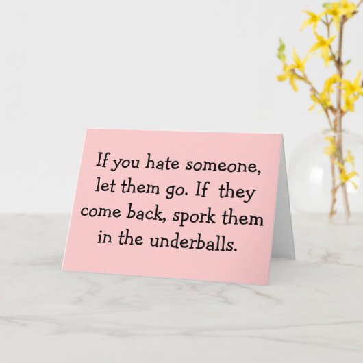 Spork them in the underbals card kaart (Gele Bloem)