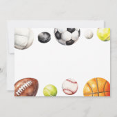 Sport 1e verjaardag foto uitnodiging (Achterkant)