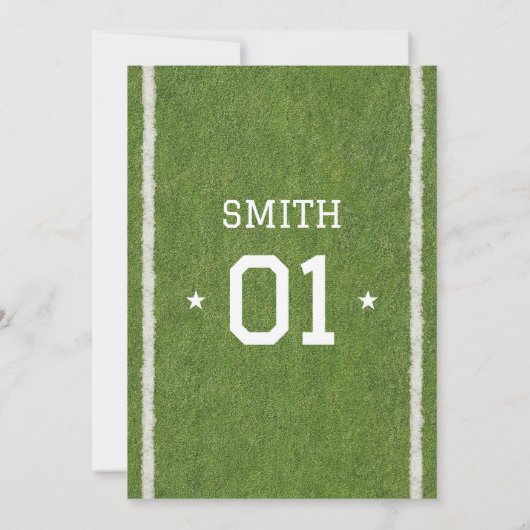 Sport 1e Verjaardagsfeest Uitnodiging (Achterkant)