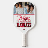 Sport 2 foto Ik hou van je mam Moederdag Pickleball Paddle (Voorkant)