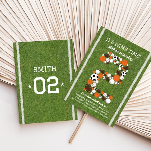 Sport 2e Verjaardagsfeest Uitnodiging