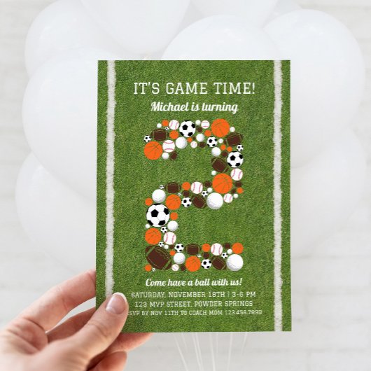 Sport 2e Verjaardagsfeest Uitnodiging