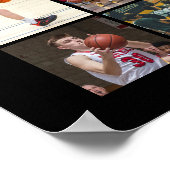 Sport 30 Foto Collage Speler Naam Nummer Poster (Hoek)