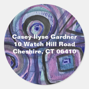 Sport Abstract Joods ANTWOORD RETOUR stickers labe