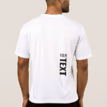 sport Achteraf afdrukken Sjabloon Mannen Moderne T-shirt<br><div class="desc">Voeg hier Jouw tekst toe in de moderne Sjabloon voor afdrukken op achterzijde Mannen sport-Tek Concurrent ActiveShart White T-Shirt.</div>