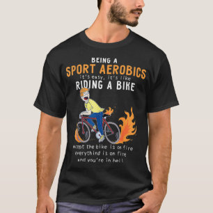 Sport-aërobe artikelen, zoals ringbike-fietsenjach t-shirt