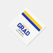 Sport Afstudeerder Blauw & Goud Gepersonaliseerd A Servet (Hoek)