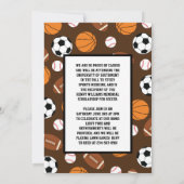 Sport Afstuderen Voetbal Basketball Football Brown Kaart (Achterkant)