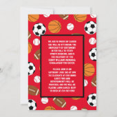 Sport Afstuderen Voetbal Basketball Football Rood Kaart (Achterkant)