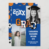 Sport Afstuderen Voetbal Football Kaart (Voorkant / Achterkant)