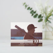 Sport Afstuderen volledige fotoaankondiging Briefkaart (Staand voorkant)