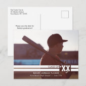 Sport Afstuderen volledige fotoaankondiging Briefkaart (Voorkant / Achterkant)