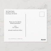 Sport Afstuderen volledige fotoaankondiging Briefkaart (Achterkant)