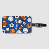 Sport Alle STAR Persoonlijke naam Blauw Bagagelabel (Voorkant (horizontaal))