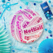 Sport als Netball Papieren Bordje (Feest)