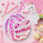 Sport als Netball Papieren Bordje (Feest)