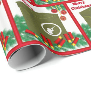 Sport Ammo Box Shells Kerstmis Cadeaupapier