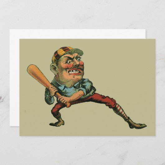  sport, Angry Baseball Player Batter (Voorkant / Achterkant)