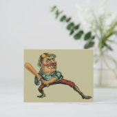  sport, Angry Baseball Player Batter Briefkaart (Staand voorkant)