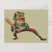  sport, Angry Baseball Player Batter Briefkaart (Voorkant)