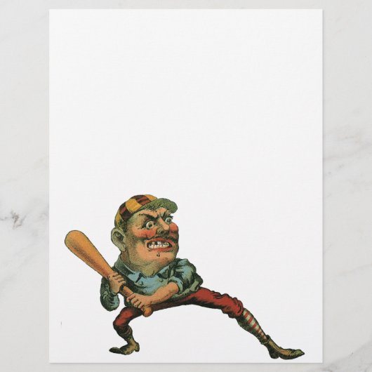  sport, Angry Baseball Player Batter Flyer (Achterkant)