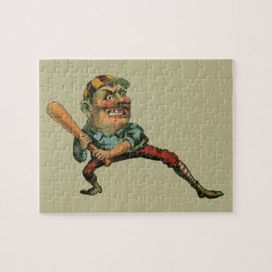 sport, Angry Baseball Player Batter Legpuzzel