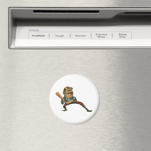  sport, Angry Baseball Player Batter Magneet (Insitu (Vaatwasser))