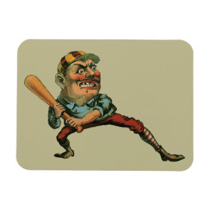  sport, Angry Baseball Player Batter Magneet