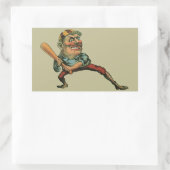  sport, Angry Baseball Player Batter Rechthoekige Sticker (Tas)