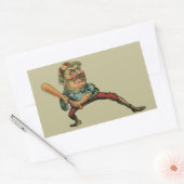  sport, Angry Baseball Player Batter Rechthoekige Sticker (Envelop)