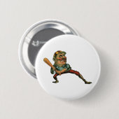  sport, Angry Baseball Player Batter Ronde Button 5,7 Cm (Voorkant /achterkant)